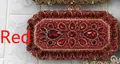 Elegante borsa da sera con cristalli rossi e decorazione floreale in strass brillanti - Rosso