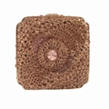 Sac pochette carré de luxe or rose avec cristaux roses et boîte de soirée diamants - Champagne