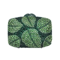 Luxury green leaf evening bag with crystals and a metallic clasp for formal events - Green