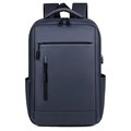 Zaino porta PC business blu scuro impermeabile con porta USB e scomparti multipli - Blu scuro