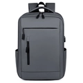 Zaino porta PC aziendale grigio scuro con porta USB e tessuto impermeabile resistente - Grigio