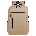 Zaino porta PC khaki impermeabile con porta USB e tasche multiple per lavoro e viaggio - Cachi