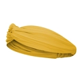 Bright yellow twisted elastic sports headband made of soft knitted fabric for yoga and running - One Size / Golden Yellow