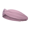 Elastic pale pink twisted knot headband for yoga and fitness made of soft knit fabric - One Size / Quicksand Pink