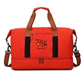 Large capacity red travel bag with dry-wet separation and fashion trend print - Watermelon red