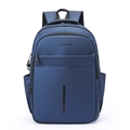 Zaino da viaggio blu scuro impermeabile di grande capacità con design multi-tasca - Blu