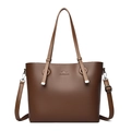 Borsa tote in pelle marrone con logo a canguro e tracolle regolabili in metallo - Marrone