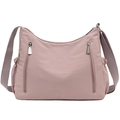 Umhängetasche aus Oxford-Stoff in Altrosa mit vielen Taschen und verstellbarem Gurt - Rosa
