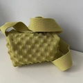 Borsa a tracolla in maglia testurizzata verde lime con comoda tracolla larga - Borsa a Tracolla Ananas Giallo Senape