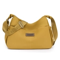 Sac bandoulière en nylon jaune vif en forme de demi-lune avec bandoulière réglable - Jaune