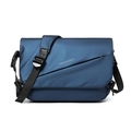 Wasserdichte dunkelblaue Kuriertasche mit asymmetrischer Klappe und verstellbarem Gurt - Blau
