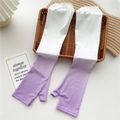 Gradient ice silk sun protection sleeves with thumb holes for UV arm cooling and arm care - One Size / Gradient Purple