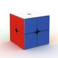 2x2 professional magic cube with matte finish in blue, red and white colors - Evolution Edition Magnetic 2x2