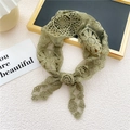 Foulard triangle en dentelle fleurie vert sauge avec broderie creuse élégante pour cheveux - Dentelle Chrysanthème Vert (1)