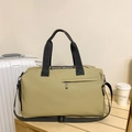 Khakigrüne Oxford-Reisetasche mit großem Fassungsvermögen und abnehmbarem Schultergurt - Khaki
