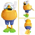 Vues détaillées d'oiseau décoratif en tissu avec tenue de plongée et palmes - Oiseau de Plongée
