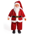 24-inch standing Santa Claus doll in classic red velvet suit with gold buckle - Standard