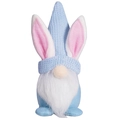 Gnomo pasquale blu in peluche con orecchie di coniglio rosa per decorazioni festa - Blu