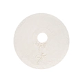 Cream white knitted Christmas tree skirt with cable knit border and bow ties - 60CM / White