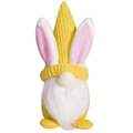 Gnomo pasquale di peluche con cappello giallo a orecchie di coniglio e barba bianca - Giallo