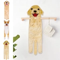 Hanging golden retriever dog hand towel made of absorbent microfiber with embroidery - Labrador Style