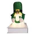 Gnomo luminoso de San Patricio con sombrero verde brillante y herradura de suerte - Sombrero de Copa de Lentejuelas Verdes (ML-M510B)
