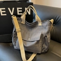 Sac cabas en toile grise polyvalent avec grande capacité et poches multiples - Gris