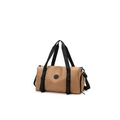 Khaki waterproof oxford duffel bag for gym and travel with black reinforced handles - One Size / Khaki