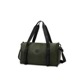 Army green oxford travel duffel bag with black handles and reinforced straps - One Size / Army Green