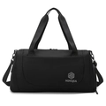 Large capacity black waterproof travel bag with NINGJIA logo for fitness and sports - Black