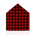 Christmas red and black buffalo plaid chair cover in festive Santa hat design - Red Black Buffalo Plaid (ML-J433A)