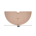 Gonna per albero di Natale beige in maglia da 36 pollici con bottoni decorativi in legno - Diametro 92 cm (36 pollici)