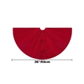 Jupe de sapin de Noël de 36 pouces en tricot torsadé rouge avec nœuds décoratifs de fête - Diamètre 92CM/36 Pouces