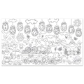 DIY Frohe Ostern Ausmalposter mit Comic-Hasen und festlichen Eiern für Kinder - Ostern Ausmalposter (W-000111)