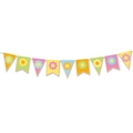 Hello Spring Girlande mit bunten Blumenmustern für die Frühlingsparty-Dekoration - Buntes Blumenmuster Banner (J-0564-2)