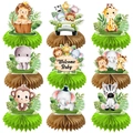 9-teiliges Set Dschungeltiere-Wabenaufsteller für Babyparty-Tischdekorationen - 9 Pieces (Y-00300)