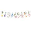 Striscione floreale per feste con ritagli di carta acquerellati di tulipani e margherite - Striscione Floreale (J-0565-2)