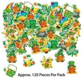 St. Patrick's Day gnome stickers set with clovers and leprechauns, 120 pcs per pack - St. Patrick's Day Theme Scraps Set (Y-00344-100)