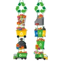 Eco-friendly recycling theme party hanging decorations with trash bins and recycling icons - 1 Pair Eco-Friendly Theme Door Hanging (J-0562)