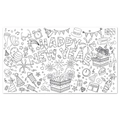 Poster da colorare Happy New Year con disegni festivi per decorazioni feste bimbi - Poster di Graffiti di Capodanno (W-00085)