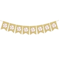 Striscione di baseball in iuta con 8 gagliardetti per decorazioni festa sportiva - Stile Baseball (W-00099-3)
