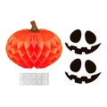 Kit de decoración de calabaza de nido de abeja para Halloween con caras divertidas - Calabaza Naranja (Y-00464-1)