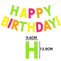 Dimensions des lettres de bannière Happy Birthday mesurant 9,6 cm par 13,9 cm - Bannière Alphabet Néon (J-0019-1) / Lettre Unique 13.9x9.6cm