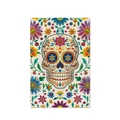 Drapeau de jardin vertical avec motif de crâne coloré pour la fête des morts mexicaine - Style de Crâne de Sucre Coloré (G-00099-1)