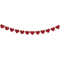 Ghirlanda con 13 cuori rossi per decorazione festa e atmosfera di San Valentino - Stile Rosso (mys0888-1)