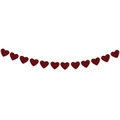 Deep red heart-shaped party banner with 13 pieces for Valentine's Day decor - Wine Red Style (mys0888-6)