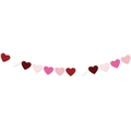 Colorful heart shaped banner for Valentine's Day party with red and pink hearts decoration - Multicolor Style (mys0888-14)