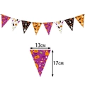 Colorful Halloween party bunting with pumpkin and ghost icons, size 13x17cm banners - Halloween Bunting (Y-00261-4)