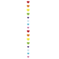 Ghirlanda a cuore arcobaleno con cuori di carta cuciti per decorazioni di feste - Stile Cuore Arcobaleno (W-00052)