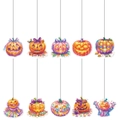 Set di 10 decorazioni appese a zucca di Halloween per soffitti e allestimenti festivi - Decorazioni Pendenti Zucca di Halloween